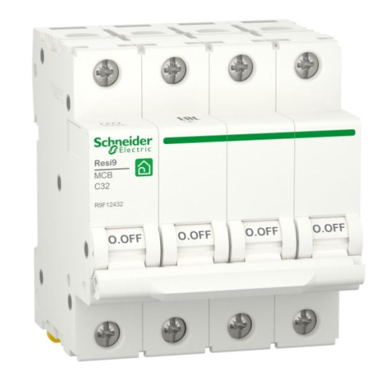 Автоматичний вимикач Schneider Electric R9F12432 RESI9 6кА 4P 32A C