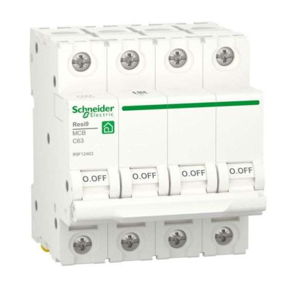 Автоматичний вимикач Schneider Electric R9F12463 RESI9 6кА 4P 63A C