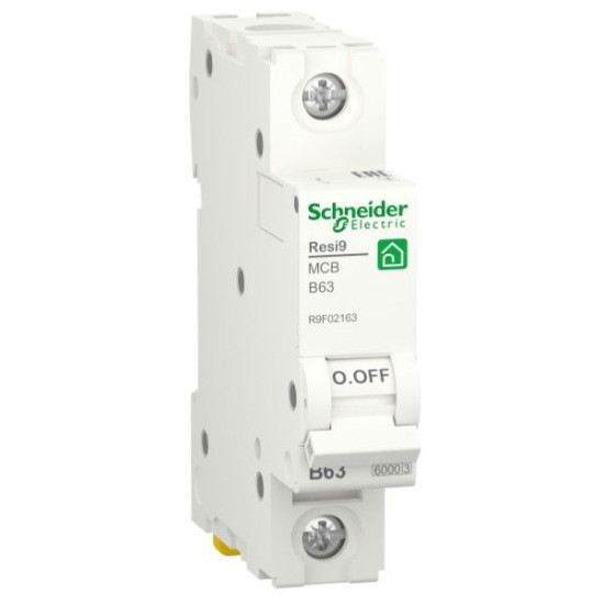 Автоматичний вимикач Schneider Electric R9F02163 RESI9 6кА 1P 63A