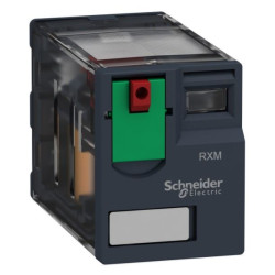 Мініатюрне реле Schneider Electric RXM4AB1P7 4CO 230В із блокованою тестовою кнопкою