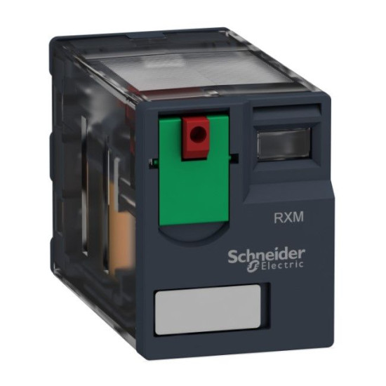 Мініатюрне реле Schneider Electric RXM4AB1P7 4CO 230В із блокованою тестовою кнопкою