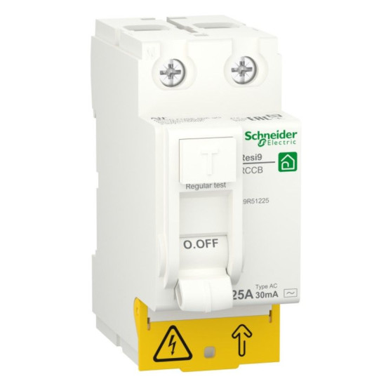 Диференціальне реле Schneider Electric R9R51225 RESI9 1Р+N 25A 30мА АС
