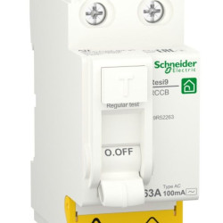 Диференціальне реле Schneider Electric R9R52263 RESI9 1Р+N 63A 100мА АС