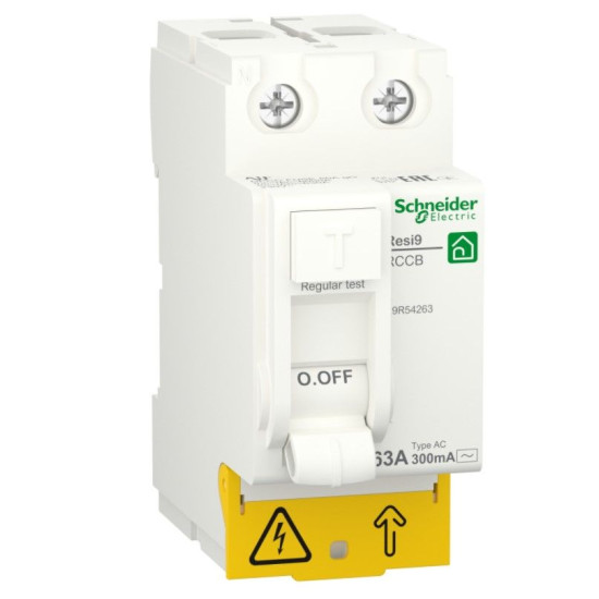 Диференціальне реле Schneider Electric R9R54263 RESI9 1Р+N 63A 300мА АС