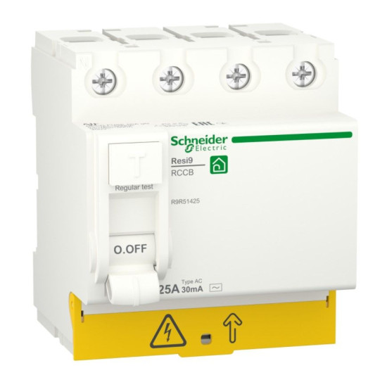 Диференціальне реле Schneider Electric R9R51425 RESI9 3P+N 25A 30мА АС