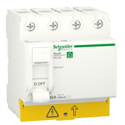 Диференціальне реле Schneider Electric R9R52463 RESI9 3P+N 63A 100мА АС
