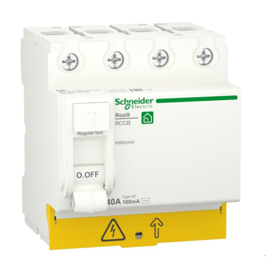 Диференціальне реле Schneider Electric R9R52463 RESI9 3P+N 63A 100мА АС