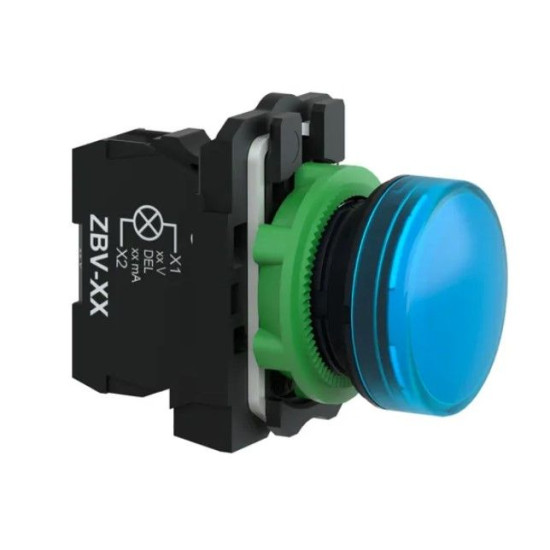 Сигнальна лампа Schneider Electric XB5AVM6 230В синя