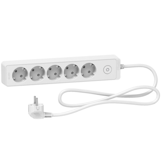 Подовжувач Schneider Electric ST9451W на 5 місць із заземленням 1,5м (білий)