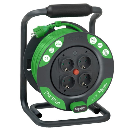 Подовжувач на котушці Schneider Electric IMT33140 Thorsman 20м 3х1, 5мм² IP20