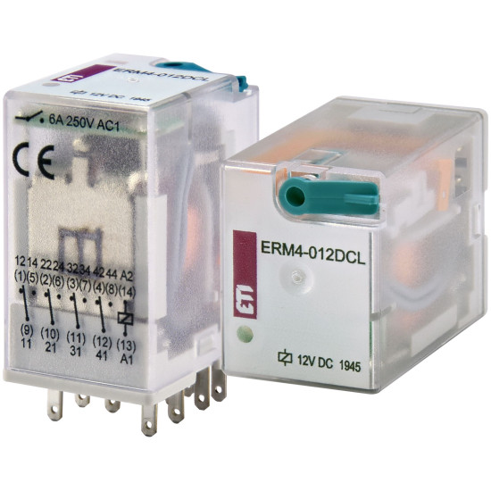 Проміжне реле Eti ERM4-012DCL 4P (2473021)