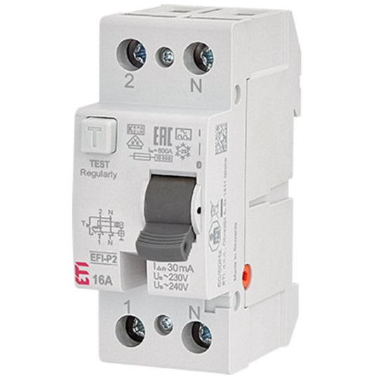 ПЗВ Eti 1Р+N EFI6-P2 16/0,03 A 6кА (2061260)