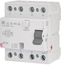 ПЗВ Eti 3P+N EFI6-P4 25/0,03 A 6кА (2061661)