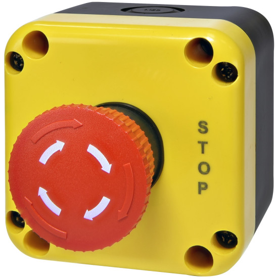 Кнопковий пост Eti ESB1Y-V1 Standart STOP жовто-чорний (4771624)