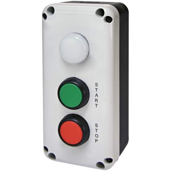Кнопковий пост Eti ESB3-V8 Standart START/STOP з лампою LED240V AC червона/зелена/біла (4771628)