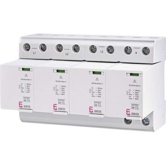 Обмежувач перенапруги Eti ETITEC SM T12 300/25 4+0 8p TNC-S (2440572)