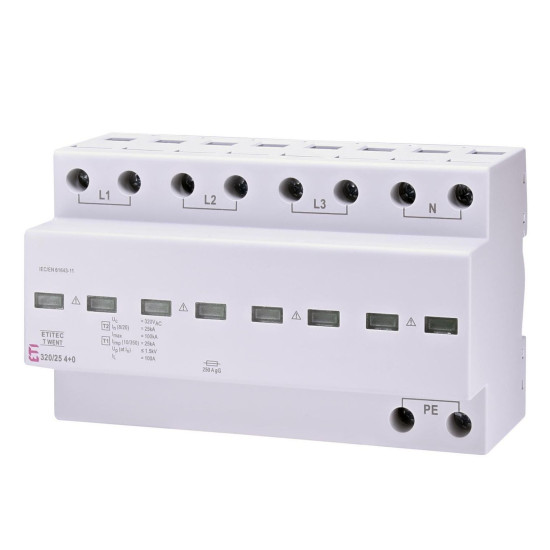 Обмежувач перенапруги Eti ETITEC T WENT 320/25 4+0 8p TNC-S (2440370)