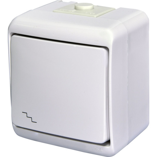 Вимикач прохідний Eti Hermetics VHE-3L IP54 з підсвічуванням білий (4668009)