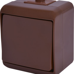 Вимикач 1-клавішний Eti Hermetics VHE-1-KR IP54 коричневий (4668040)