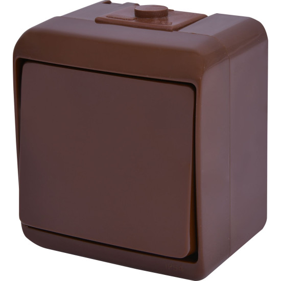 Вимикач 1-клавішний Eti Hermetics VHE-1-KR IP54 коричневий (4668040)