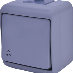 Кнопка дзвінок Eti Hermetics VHE-4-SR IP54 сіра (4668063)