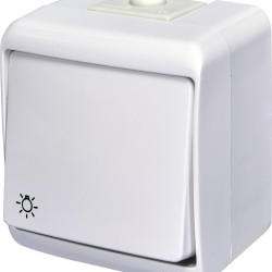 Кнопка світло Eti Hermetics VHE-5L IP54 з підсвічуванням біла (4668011)