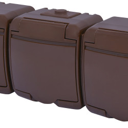 Розетка тримісна Eti Hermetics RHE-3s-KR із з/к IP54 коричнева (4668054)