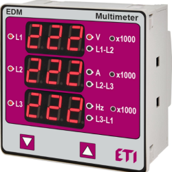 Цифровий реєстратор електричних параметрів Eti EDM 96x96мм 40-300В AC/DC (4805419)
