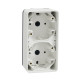 Накладний вертикальний блок підрозетників Schneider Electric MUR39912 IP55 (білий)
