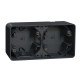 Накладний горизонтальний блок підрозетників Schneider Electric MUR37914 IP55 (антрацит)