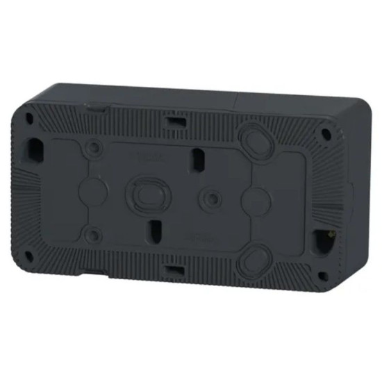 Накладний горизонтальний блок підрозетників Schneider Electric MUR37914 IP55 (антрацит)