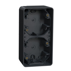 Накладний вертикальний блок підрозетників Schneider Electric MUR37912 IP55 (антрацит)