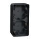 Накладний вертикальний блок підрозетників Schneider Electric MUR37912 IP55 (антрацит)