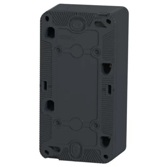Накладний вертикальний блок підрозетників Schneider Electric MUR37912 IP55 (антрацит)