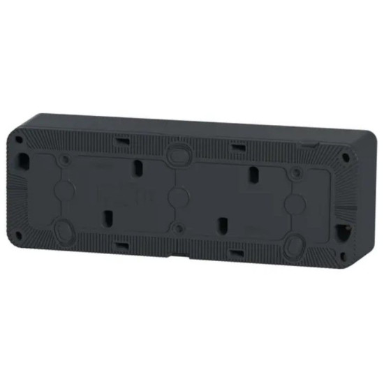 Накладний блок підрозетників на 3 місця Schneider Electric MUR37713 IP55 (антрацит)
