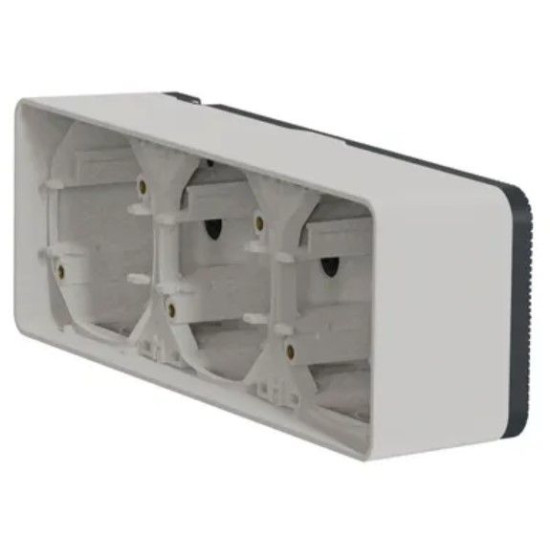 Накладний блок підрозетників на 3 місця Schneider Electric MUR39913 IP55 (білий)