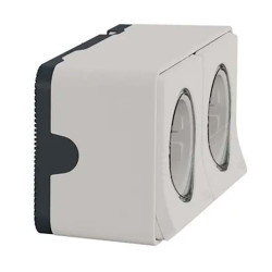 Накладна 2-місна розетка Schneider Electric MUR39035 із з/к та шторками IP55 (біла)