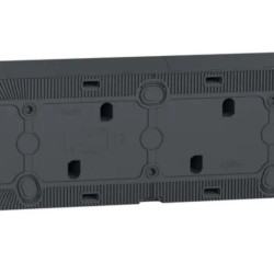Накладна 3-місна розетка Schneider Electric MUR36038 із з/к та шторками IP55 (чорний)