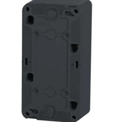 Накладний блок вимикач+розетка Schneider Electric MUR36024 із з/к IP55 (чорний)