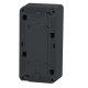 Накладний блок вимикач+розетка Schneider Electric MUR36024 із з/к IP55 (чорний)