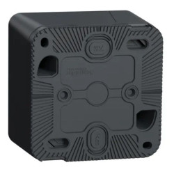 Накладний прохідний 2-клавішний перемикач Schneider Electric MUR35022 (сх.6+6) IP55 (чорний)