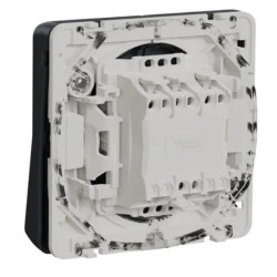 Двоклавішний кнопковий вимикач Schneider Electric MUR35228 з підсвічуванням IP55 (чорний)