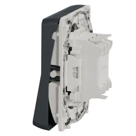 Двоклавішний кнопковий вимикач Schneider Electric MUR35228 з підсвічуванням IP55 (чорний)