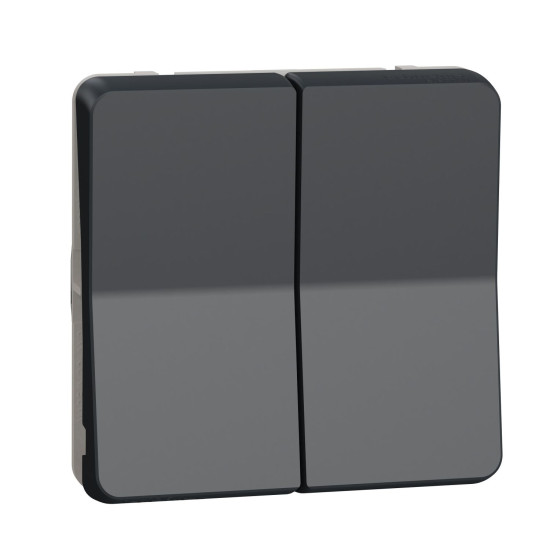 Двоклавішний кнопковий вимикач Schneider Electric MUR35326 IP55 (чорний)
