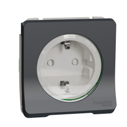 Розетка Schneider Electric MUR36134 із з/к та шторками IP55 (чорний)