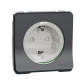 Розетка Schneider Electric MUR36134 із з/к та шторками IP55 (чорний)