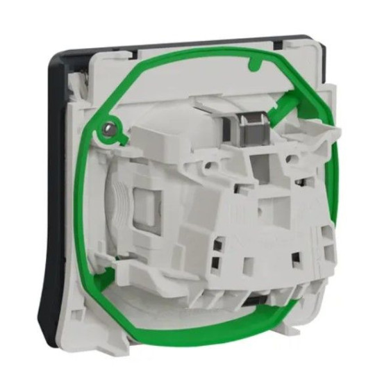 Розетка Schneider Electric MUR36134 із з/к та шторками IP55 (чорний)