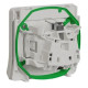 Розетка Schneider Electric MUR39134 із з/к та шторками IP55 (біла)