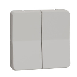 Прохідний 2-клавішний перемикач Schneider Electric MUR39022 (сх.6+6) IP55 (білий)