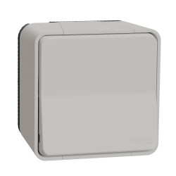 Накладний 1-клавішний вимикач Schneider Electric MUR39021 IP55 (білий)